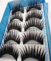 High Quality 5 Pairsset of Natural Long Black EyeLashes Makeup Handmade Thick Fake False Eye Lashes Extension Tools 2018 New8860972