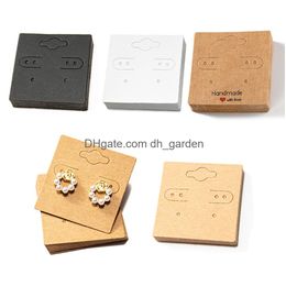 Tags Price Card Paper Earring Display Hang Tag Diy Jewellery Gift Package Handmade Ear Studs Cardboard Making Accessories Supplies Drop Ot70K