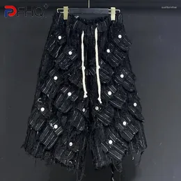 Men's Shorts PFHQ Denim Multi Pocket Tide Elastic Waist Drawstring Design Handsome Haute Quality Wearproof Pants Summer 21Z4584