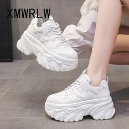 Casual Shoes XMWRLW Women's Platform Spring Summer PU Leather Thick Sole Female Black White Women Autumn Sneakers Shoe