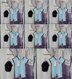 Top newborn jumpsuits designer toddler clothing Size 59-90 CM Sky blue design baby Crawling suit Summer infant bodysuit 24May