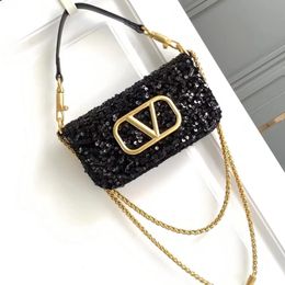 Sheep Leather Cross Body Bag Women Luxury Designer Brand Shoulder Bags Fashion Bling Beads Small Totes Girls Shining Party Evening Clutches Purses And Handbags 2753