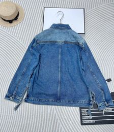 Lo1we Women's Denim Giacca Designer Brand Brand Jans Jacket Women Women Paot Horships Woman Top e Blouse Anagram Logo