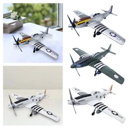 Aircraft Modle Aircraft Modle 1 48 Scale US Fighter Architecture Kit Decorative Table World War II P-51 Mustang Fighter 4D Aircraft Military Model Toy WX5.23