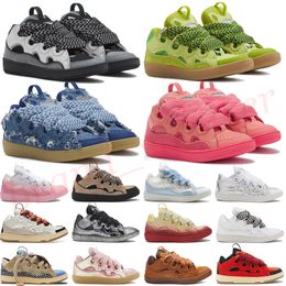Designer Mesh Schuhe Boot M￤nner Frauen Schn￼rung Au￟ergew￶hnlich Sneaker gepr￤gtes Leder Curb Sneakers Kalb