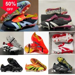 Stivali da calcio da uomo Elite piegale piega sopra le tacchette del mutatore della lingua mania tormentatore acceleratore Elettricità Precisione fg scarpe calcistiche per bambini tacchette giovanile per bambini