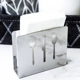 Kitchen Storage Stainless Steel Napkin Holder Dinner Table Tissue Rack Restaurant Towel Paper Dispenser