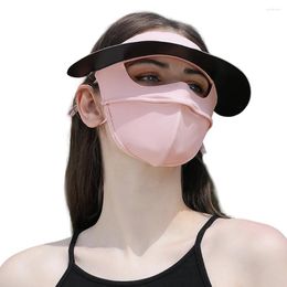 Bandanas Women Sunscreen Silk Mask Breathable Sun Outdoor Hat Protection For Sports
