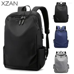 Backpack Vintage Oxford Waterproof Travel Men's Large Capacity College Students Business USB Charging Laptop Men Bag