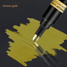 Haile Rose Gold Bronze Silver Mirror Chrome Liquid Reflective Marker Paint Pen Chrome Metallic Pen Student Supplies DIY Accessor