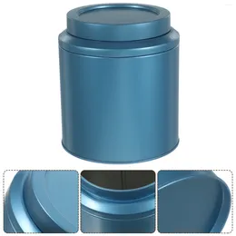 Storage Bottles Tea Tin Canister Airtight Lids Round Can Box Small Kitchen Loose Leaf Containers Bags