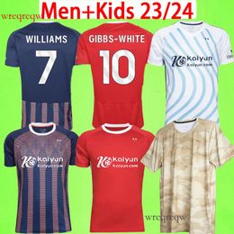 Nottingham 23/24 Soccer Jersey Men sets kids kit Forest Football Shirt AWONIYI JOHNSON MANGALA DANILO YATES GIBBA-WHITE WILLIAMS McKENNA 2023 2024 Training