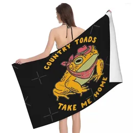 Towel COUNTRY TOADS TAKE ME HOME 80x130cm Bath Brightly Printed For Travelling Souvenir Gift