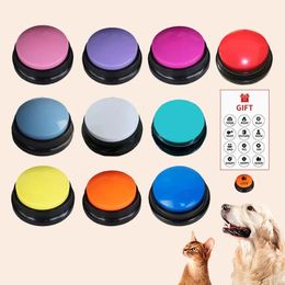 Button settings can record talking buttons dog toys interactive childrens pet communication buttons dog training answers dog accessories 240517