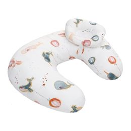 2 U-shaped baby care pillows pregnancy feeding pillows baby feeding pillows baby feeding zippers cotton waist and neck pads 240522