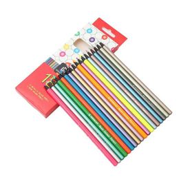 Crayon Pencils 6 color fluorescent and 12 color metallic pencils 18 pieces per box hand drawn childrens art teaching sketch pencil set WX5.23