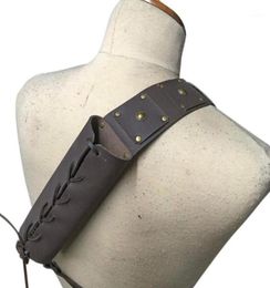 Back Support Medieval Retro Sword Shoulder Sheath Frog Holder For Adult Men Warrior Costume Rapier Leather Buckle Holster11867008