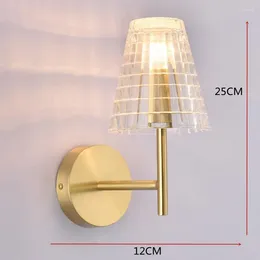 Wall Lamp Luxury Copper E27 Bulb Led Lamps Bedroom Bedside Stair Aisle Living Room Lustre Lights
