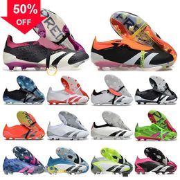 Stivali da calcio designer Mens Elite Fold Over Accuratezza della lingua FG FG Firm Ground Kidsless Youth Men Cullacy Accurata