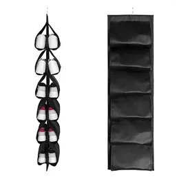 Storage Bags 12 Grid Hanging Shoe Bag Three Dimensional Behind The Wardrobe Door Multi Layer