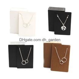 Tags Price Card Earrings Necklaces Display Cards For Jewellery Boxed And Packaging Cardboard Hang Tag Ear Studs Paper Drop Delivery Otq1S