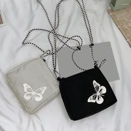 Shoulder Bags Casual Streetwear Crossbody Bag Women Butterfly Reflective Small Messenger Pouch Zipper Purse