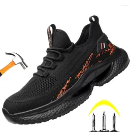 Boots Man Safety Shoes Puncture-Proof Work Lightweight Breathable Anti-smash Casual Sneaker Women Protective