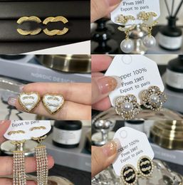 Earrings Designer for Women C-Letter Designer Stud Earrings Brand Large Round Pendant Earring for Women High Quality Jewellery Accessory Gifts