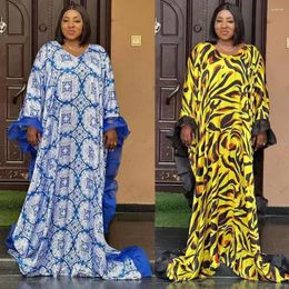 Ethnic Clothing African Print Dresses For 2024 Women Plus Size Muslim Maxi Dashiki Traditional Abaya Dubai Boubou Robe