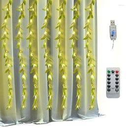 Decorative Flowers Vine Lights For Bedroom Greenery Vines LED String Light Fake Ivy Realistic Safe Wall