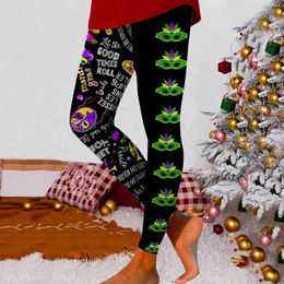 Women Socks Ladies' Casual Funny Slim Fit Gym Leggings With Carnival Print And Comfort Dress Clothes For Business