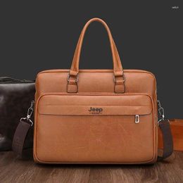 Briefcases Shoulder Briefcase Messenger Bags Men's Genuine Leather 10-inch Laptop Bag's Office Business Handbag