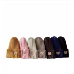 Soft Warm Baby Beanies Knitted Hats For Toddler Children Bear Embroidery Kids Boys Girls Autumn Winter Caps 7 Colors GC1793 Iapie