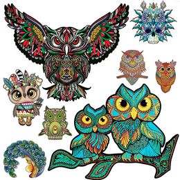 Puzzles Jigsaw Wooden Puzzle For Children And Adults 3d Diy Crafts Handsome Owl Irregular Wooden Puzzle With Wooden Leisure Time Toys Y240524