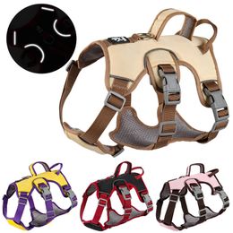 Adjustable Dog Harness for Small Large Dogs Vest Reflective Puppy Chest Strap French Bulldog Husky Outdoor Walking Lead Leash 240518