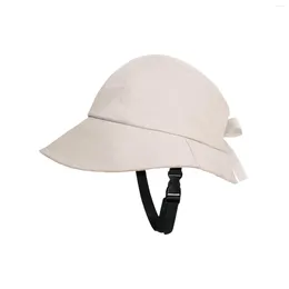 Berets Bucket Hat Foldable Lightweight Hiking With Chin Strap Cycling Cap Summer Sun For Men Women Commuting Garden Working