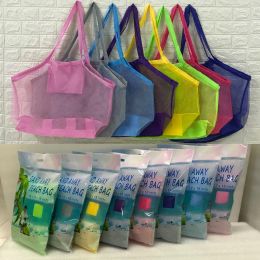 Protable Mesh Bag Children Sand Away Kids Swimming Pool Beach Toys Clothes Towel Bag Baby Toy Storage Sundries Bags Organizer