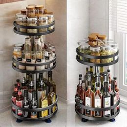 Kitchen Storage Accessories Clean Turntable Organizer Rack Rotatable 360 Spice Degrees