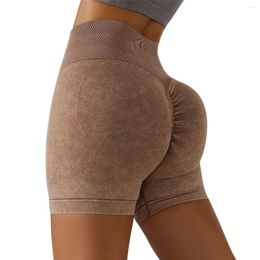 Active Shorts Women Tummy Control BuLift Sexy Solid Color Sweat Absorbing Fitness Pants Slimming Seamless Yoga Scrunch