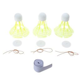 Badminton Sets 3 sets of portable self-learning luminous shutter rebound elastic badminton trainer badminton trainer S52401 S52401