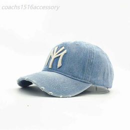 Ball Caps New adult men casual vintage denim MY NY embroidery baseball cap Women cotton sports hat hip hop snapback Golf hats gorros superm66