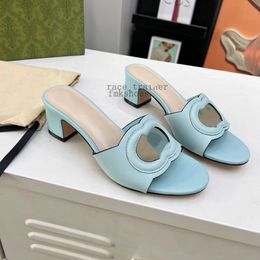 Designer women's sandals branded sandals interlocking double letter slippers summer low heel rubber slides fashionable classic party accessories size 35-41 5.23 05