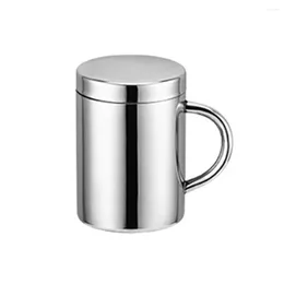 Mugs Water Cup Coffee Mug With Handle Lid 210/301/400ML Double Wall Insulated Thermal Stainless Steel Brand