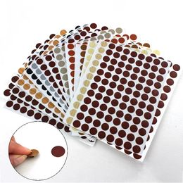 96Pcs 15mm Wooden Furniture Self Adhesive Screw Cap Cover Hole Stickers Wood Craft Desk Cabinet Drawer Art Sticker Ornament 240513