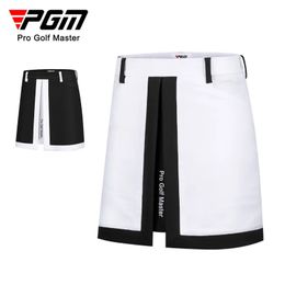 PGM Women Golf Skirt Girls Sports Slit Skirt with Anti-Smear Lining Golf Wear for Woman XS-XL QZ079 240522