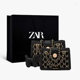 Shoulder Bags ZAR Luxury Handbags Women Designer Crossbody All-match Chain Bag Buy One Get Free Women's Original