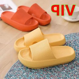 VIP Link 918 Rimocy Thick Platform Slippers Women Men Home Bathroom Soft EVA Sandals Woman Summer Non-Slip Beach Flip 24e