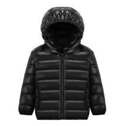 Kids Puffer Duck Down Winterjacken für Jungen Ultra -leichte tragbare Kapuze -Mädchen -Down -Mantel Overalls für Kinder Baby Down Jacke