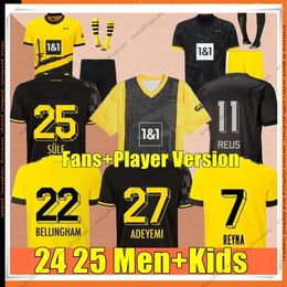 23 24 HALLER Soccer Jerseys REUS 2023 2024 Borussia Soccer Football Shirt BELLINGHAM NEONGELB HUMMELS BRANDT DORTMUNDs Men Kids Special Kit All Black Maillot De Foot