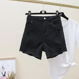 Women's Jeans Women Fashion Ripped High Waisted Rolled Denim Shorts Female Vintage Summer Casual Pocket Short Ladies Pants G70